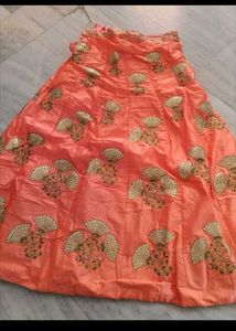 Peach Embroidered Lehenga choli