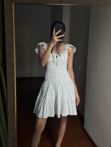NEW LOOK Frill Mini dress with corset drop waist