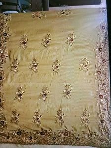 Brown Embroidery Saree