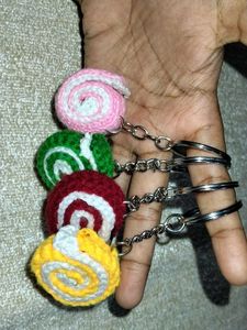 Cute Swirl Keychain four pcs