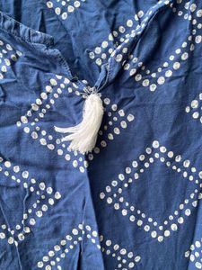Beautiful 😍 Blue Printed Kurta ❤️