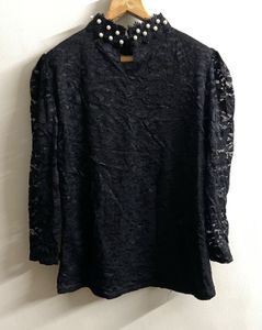 Elegant Black Lace Top