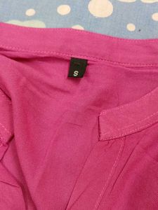 Pink Button-Down Kurti