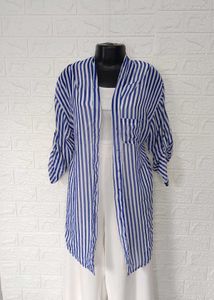 Imported Oversized Stripped Shirt