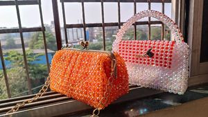 Frame Beaded Handbag