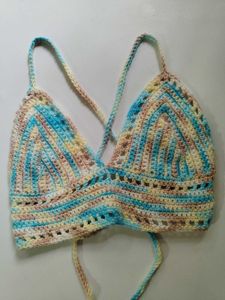 Crochet Bralette - Pastel Stripes