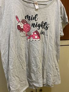 Grey &#39;Midnights In...&#39; Graphic Tee (Max )