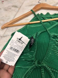 Emerald Green Halter Mini Dress