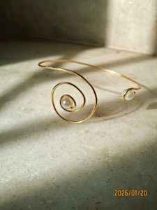 Pearl &amp; Gold Arm Cuff