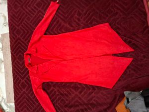 Red Zara woman wollen coat