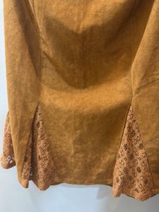 Light Brown pleated short skirt