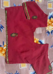 Saree With Stitch Blouse