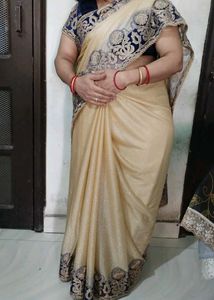 Elegant Embroidered Lycra Saree