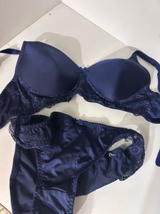 Blue Bra Set