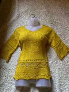 Mustard Knit Top