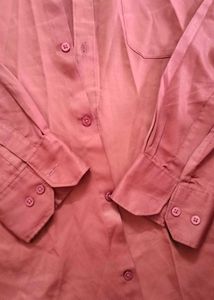 Maroon Shiny Long Sleeve Shirt