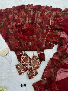 pure Organza silk Anarkali suit❤️