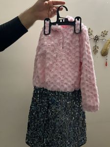 Girls Pink &amp; Sequin Dress