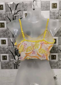 Lemon Print Bralette Top