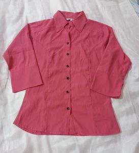 Dark Pink 3/4 Sleeve Formal Shirt
