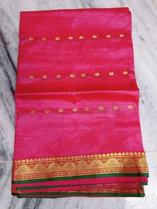 Fuschia Pink Banarasi Silk Saree