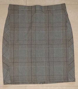 Gray Plaid Mini Skirt