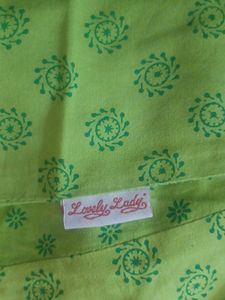 Pure Cotton Green Anarkali Embriodery Kurti
