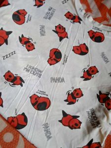 Cute Panda Print T-Shirt