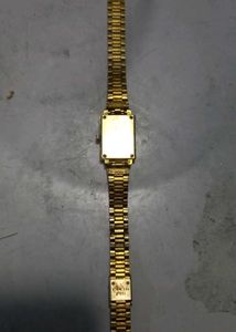 Vintage Gold-Tone Watch Band Only Bettry Khatam Ha
