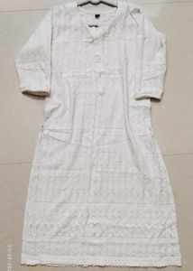 White Embroidery Kurti