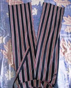 A Straight Stripped Pant/Palazzo