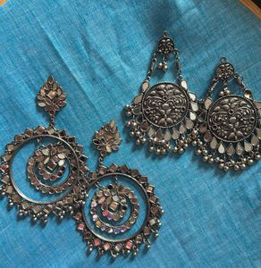Lighting Deal✨ Mirror Silver Jhumkas✨
