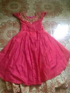 Elegant Pink Anarkali Dress