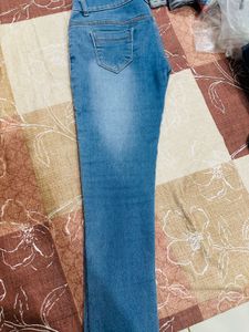 Women Ankle Length Blue Jeans