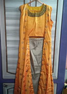 Crop Top Lehenga With Jacket