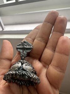 Silver Amrapali Radha Krishna Jhumkas