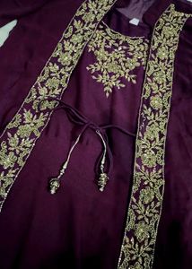 Sequins Work Gown With Shrug