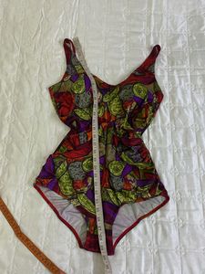 Patterned One Piece bodysuit/Swimsuit size M