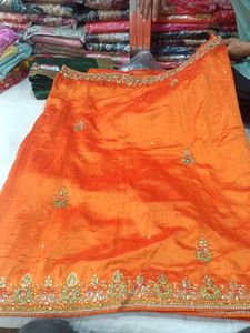 Elegant Orange Saree