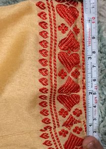 NEW Stitched Mekhla Chador Set Tussar Silk 4-6 Y