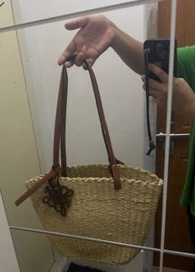 Loewe Inspired Woven Handbag