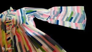 Striped Flared Sleeve Top