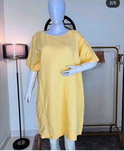 Bust 54 Yellow Colored Dress