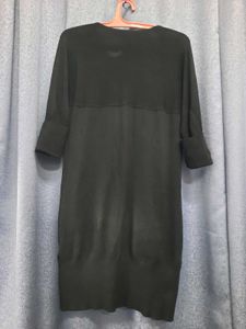 Cute Deep Neck Black Dress