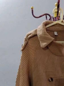 Elegant Beige Double-Breasted Coat