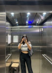 B&w Cute Crop Top 👀❤️