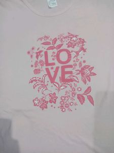 New Pink &#39;Love&#39; T-Shirt Dress