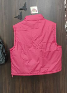 Pink Sleeveless Padded Jacket