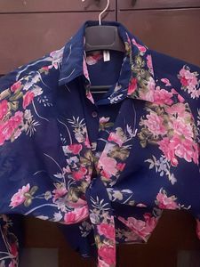 Floral Tie-Front Top