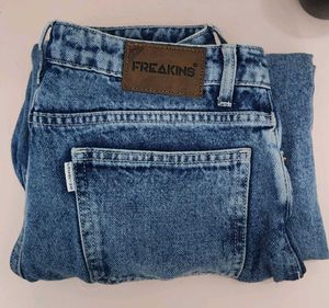 Freakins Lightly Distressed, Ripped, Baggy Jeans